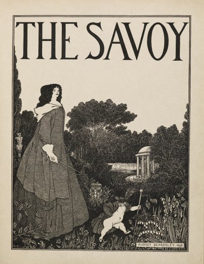 Design da capa para o nº 1 de "The Savoy" de um livro de cinquenta desenhos de Aubrey Beardsley