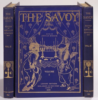 Design da capa do The Savoy, Volumes I-III, editado por Arthur Symons, publicado por Leonard Smithers 1896 de Aubrey Beardsley