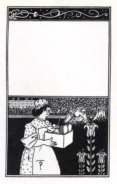 Design para a capa de &39;The Barbarous Britishers&39; por HD Traill de Aubrey Beardsley