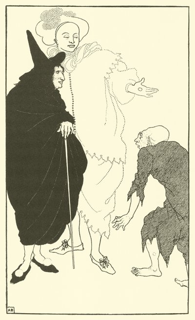 Don Juan, Sganarelle e o mendigo de Aubrey Beardsley