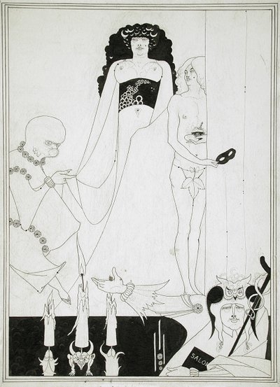 Digite Herodias. Ilustração para Salomé por Oscar Wilde de Aubrey Beardsley