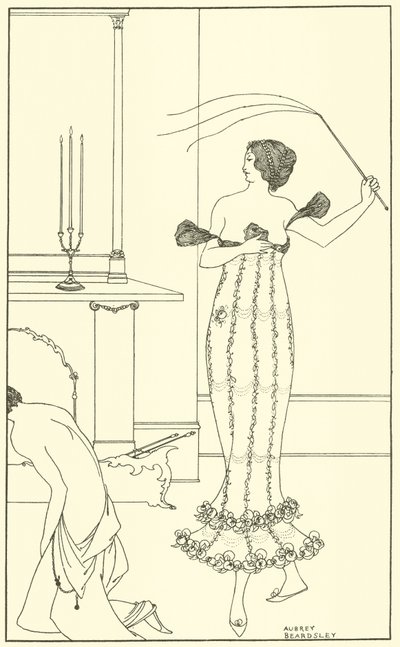 Frontispício, o relato completo e verdadeiro da maravilhosa missão de Earl Lavender de Aubrey Beardsley