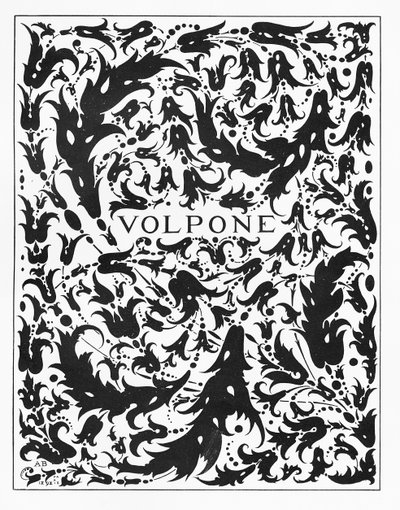 Frontispício para &39;Volpone&39;, 1898 de Aubrey Beardsley
