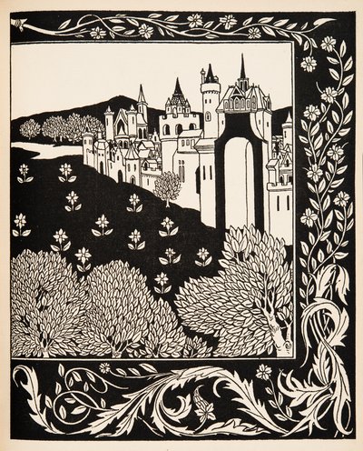 Como a Rainha Guenever cavalgou em Maying de Aubrey Beardsley