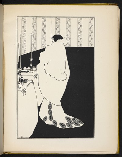 Ilustração que retrata uma mulher de Aubrey Beardsley