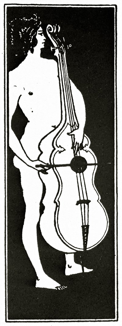 O homem do violoncelo, c.1894 de Aubrey Beardsley