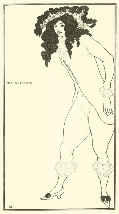 Mrs Pinchwife de Aubrey Beardsley