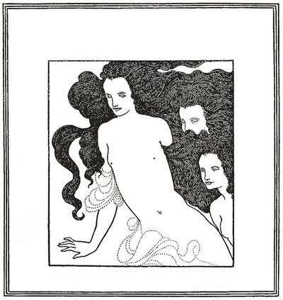 A Comédia do Rhinegold, frontispício 1872 de Aubrey Beardsley