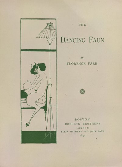 The Dancing Faun, papel de livro decorado para 
