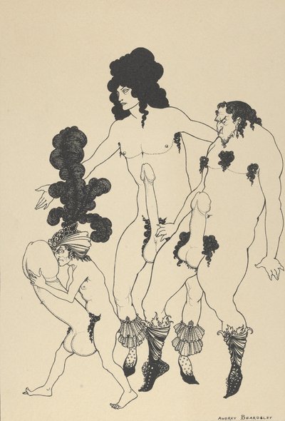Os Embaixadores Lacedemônios, para A Lisístrata de Aristófanes, ca. 1926. de Aubrey Beardsley