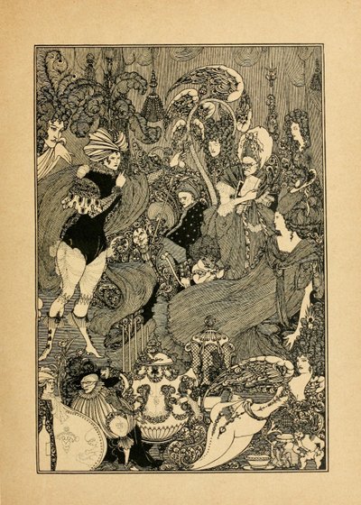 A violação da fechadura. Ilustração para A Caverna do Baço, de Alexander Pope de Aubrey Beardsley
