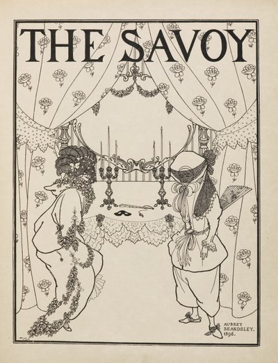 Página de título do nº 1 de "A Sabóia" de um livro de cinquenta desenhos de Aubrey Beardsley