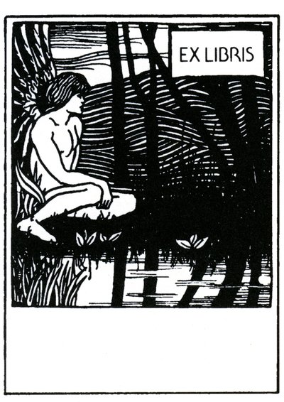 Vignette ex libris (ex-libris) de Aubrey Beardsley (1872-1898) de Aubrey Beardsley