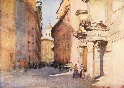 Roma: Fórum de Nerva (litografia a cores) de Aubrey Waterfield