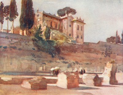 Roma: Do Estádio de Domiciano (litografia a cores) de Aubrey Waterfield