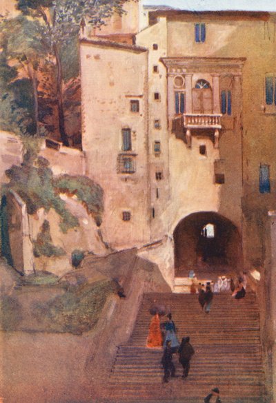 Roma: Casa de Vanozza (litografia a cores) de Aubrey Waterfield