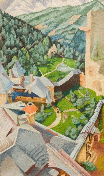 Burg, verde escuro, 1940. de Audrey Weber