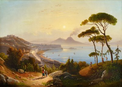 Alemão: Blick auf den Golf von Neapel Vista do Golfo de Nápoles de August Ahlborn