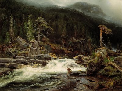 Cachoeira em Telemark de August Cappelen