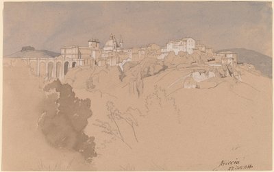 Ariccia vista de um vale de August Christian Geist