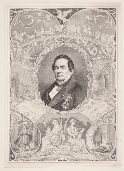 Adam Oehlenschlager. Folha memorial de August Edward Adolf Heimburger