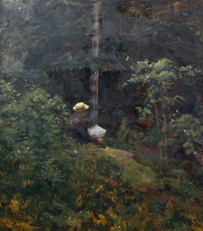Interior da floresta de August Eiebakke