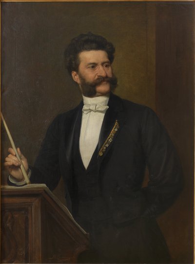 Retrato de Johann Strauss 1825-1899, 1888. de August Eisenmenger