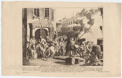 Evacuação de Moscou pelos russos de August Friedrich Andreas Campe