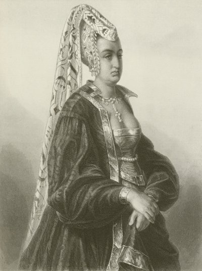 Rainha Isabeau (gravura) de August Friedrich Pecht