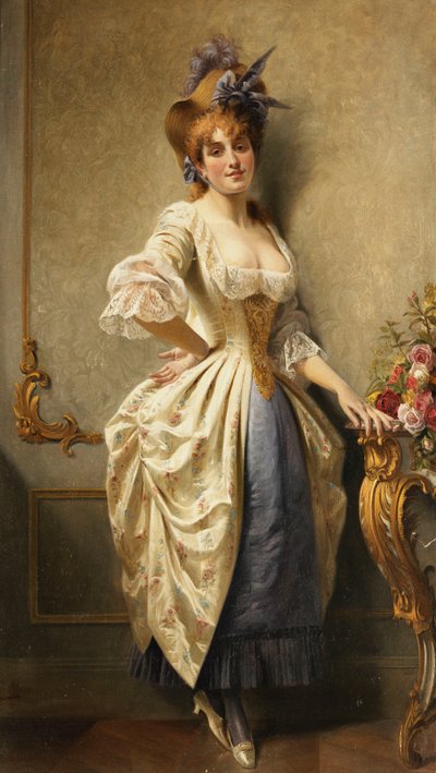 Uma beleza jovem, 1884 de August Knoop