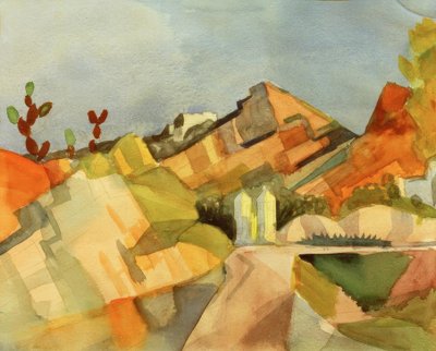 Paisagem rochosa de August Macke