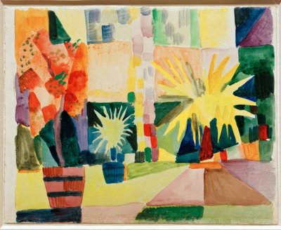 Jardim no Lago Thun de August Macke