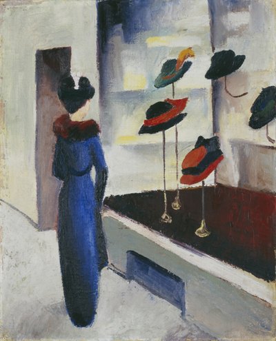 Loja de Chapéus, 1913 de August Macke