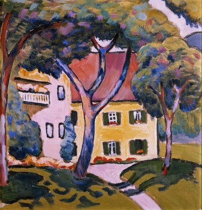 Casa em uma paisagem de August Macke