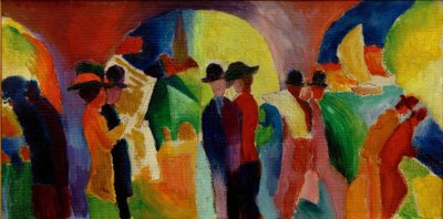 Colunata com veleiro I de August Macke