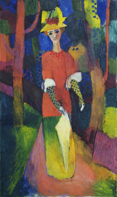 Senhora em um parque de August Macke