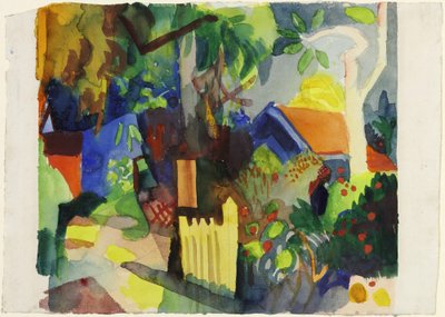 Paisagem com árvore clara de August Macke