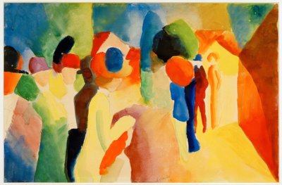 Com jaqueta amarela de August Macke