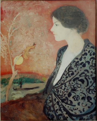 Estudo de retratos Elisabeth Gerhardt de August Macke
