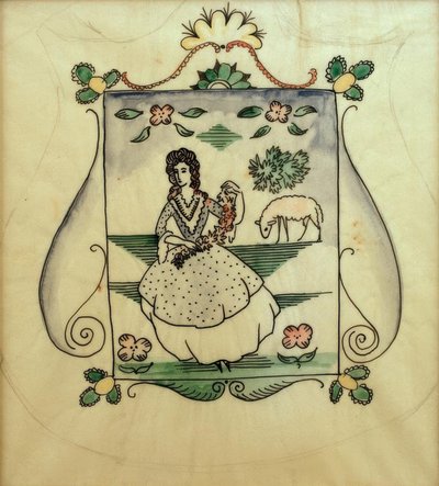 Pastora com uma ovelha de August Macke