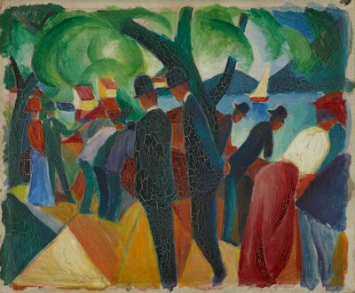 Ande na ponte de August Macke