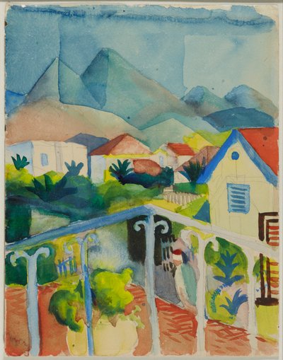 St. Germain perto de Tunes de August Macke