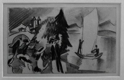 Estudo sobre velas amarelas de August Macke