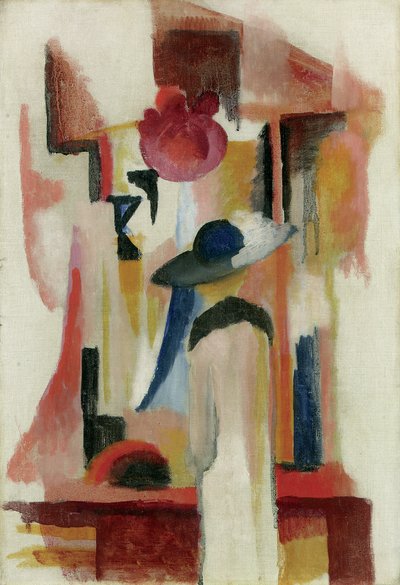 Estudo de uma vitrine brilhante, 1913 de August Macke