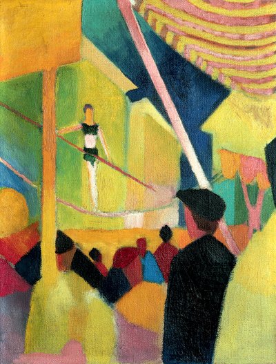 Andador na corda bamba, c. 1913 de August Macke