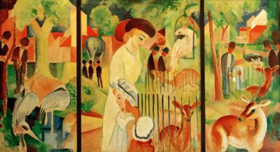Tríptico: Grande Jardim Zoológico de August Macke