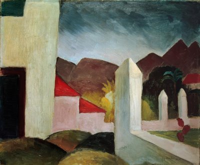 Paisagem tunisina de August Macke