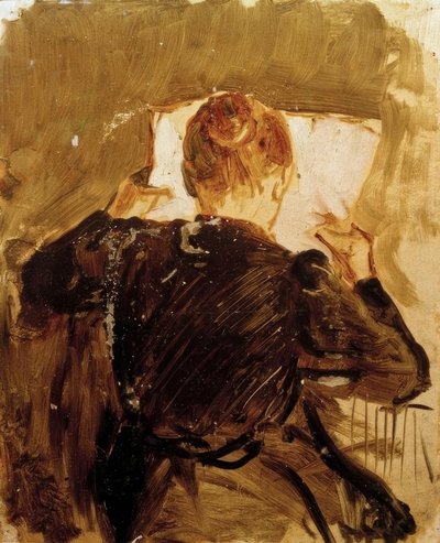 Mulher lendo jornal de August Macke