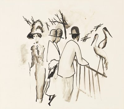 Jardim Zoológico II; Jardim zoológico II, 1912 de August Macke
