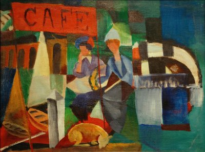 Duas senhoras no café de August Macke